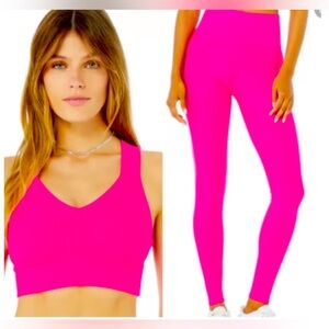 7/8 high waist airlift leggings hot pink